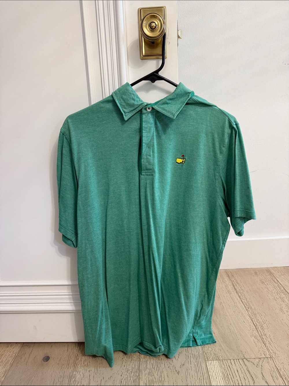Masters Green Polo with Yellow Embroidered Logo